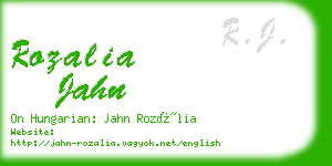 rozalia jahn business card